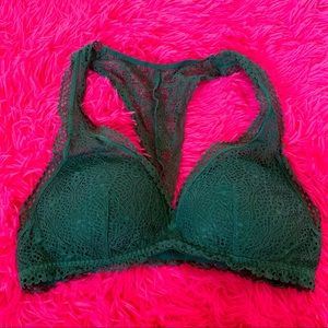 Victoria’s Secret lace bralette hunter green size small